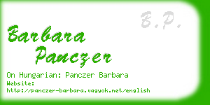 barbara panczer business card